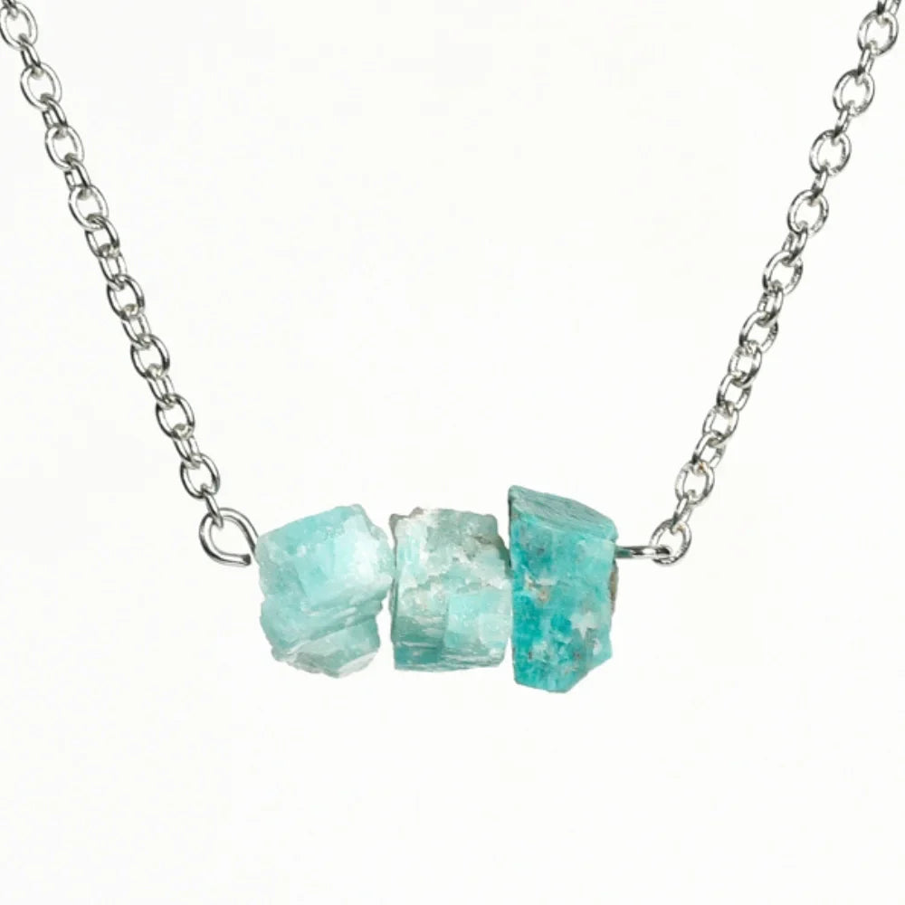 Amazonite Raw Crystal Necklace