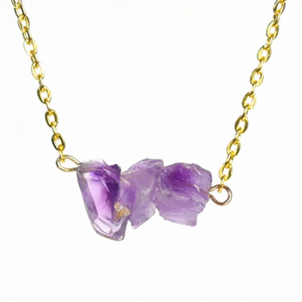 Amethyst Raw Crystal Necklace