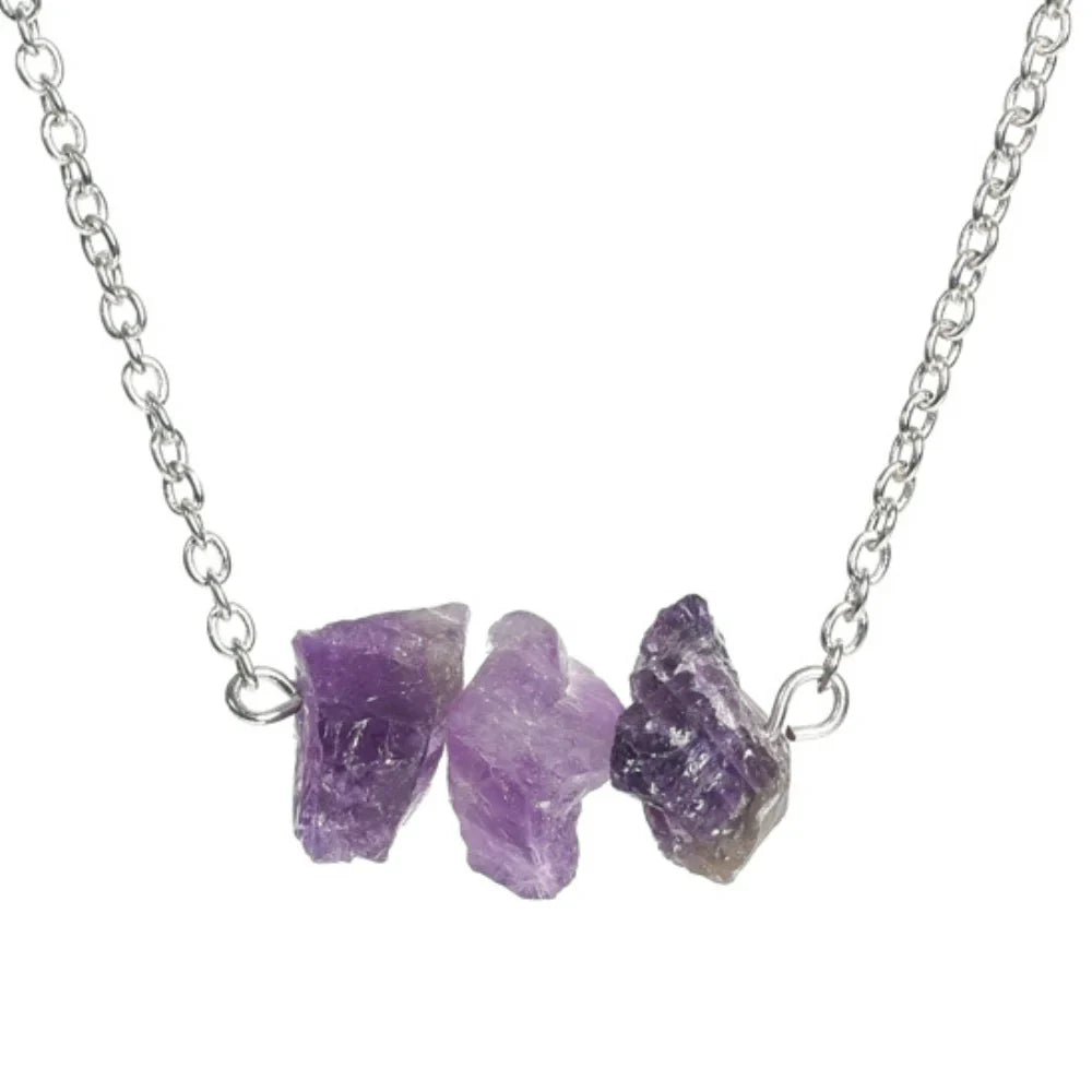 Amethyst Raw Crystal Necklace