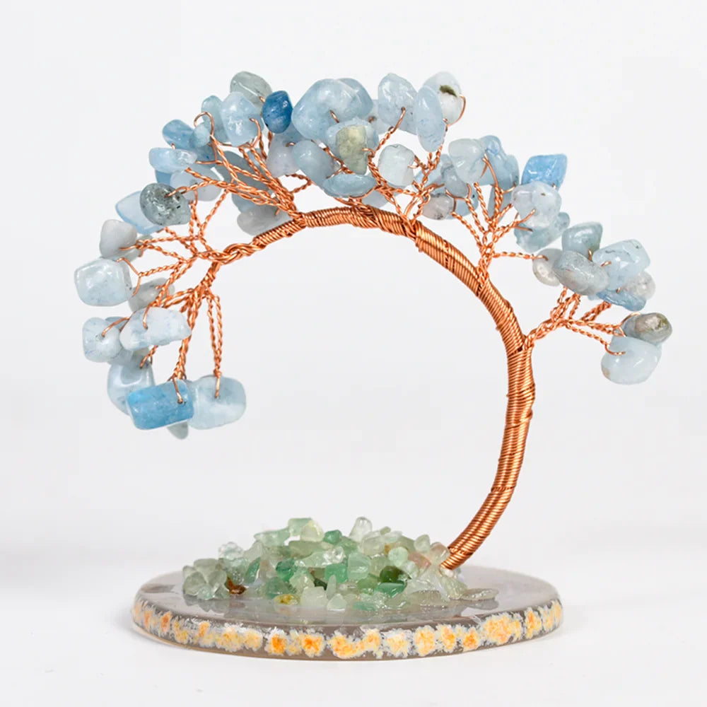 Aquamarine Healing Crystal Tree - Tree with Crystals