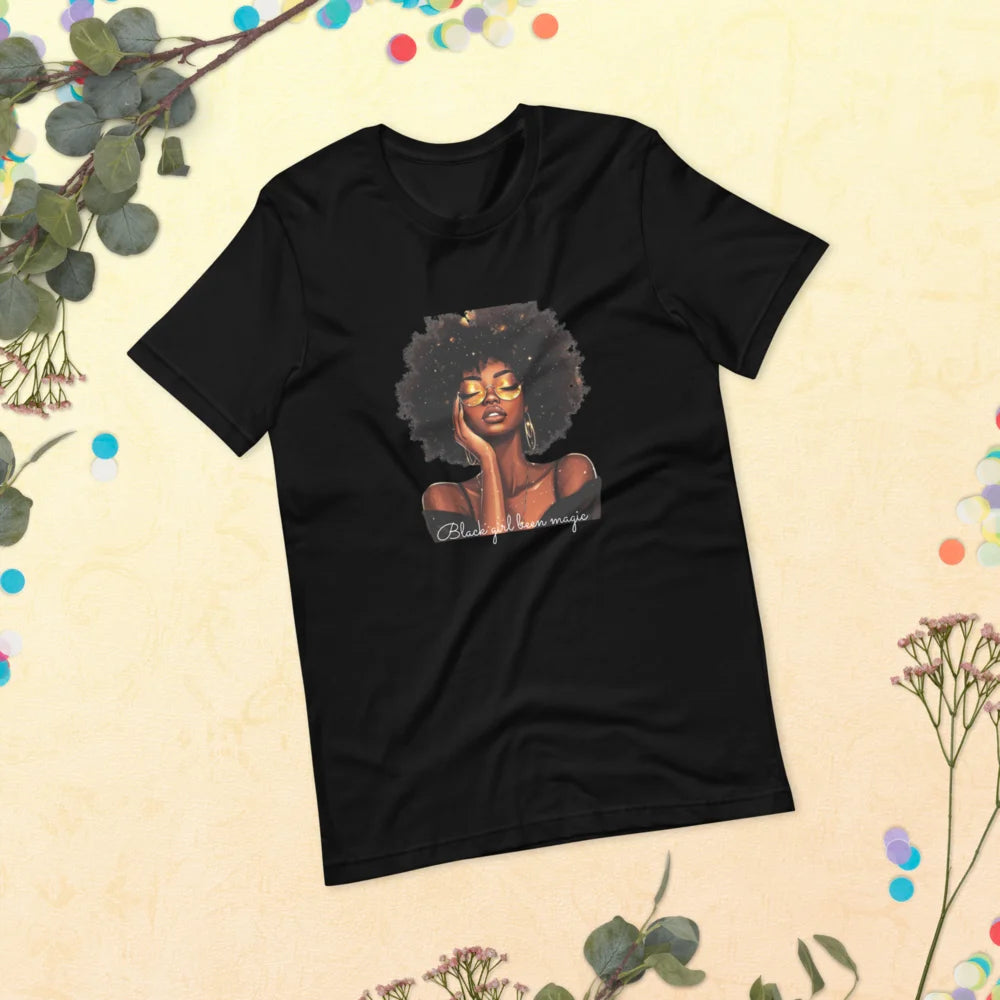 Celebrate Black History & Melanin Power | Black Girl Been Magic T-Shirt | Afro-American Pride & Natural Hair Vintage Tees | Black History T-Shirt for Women