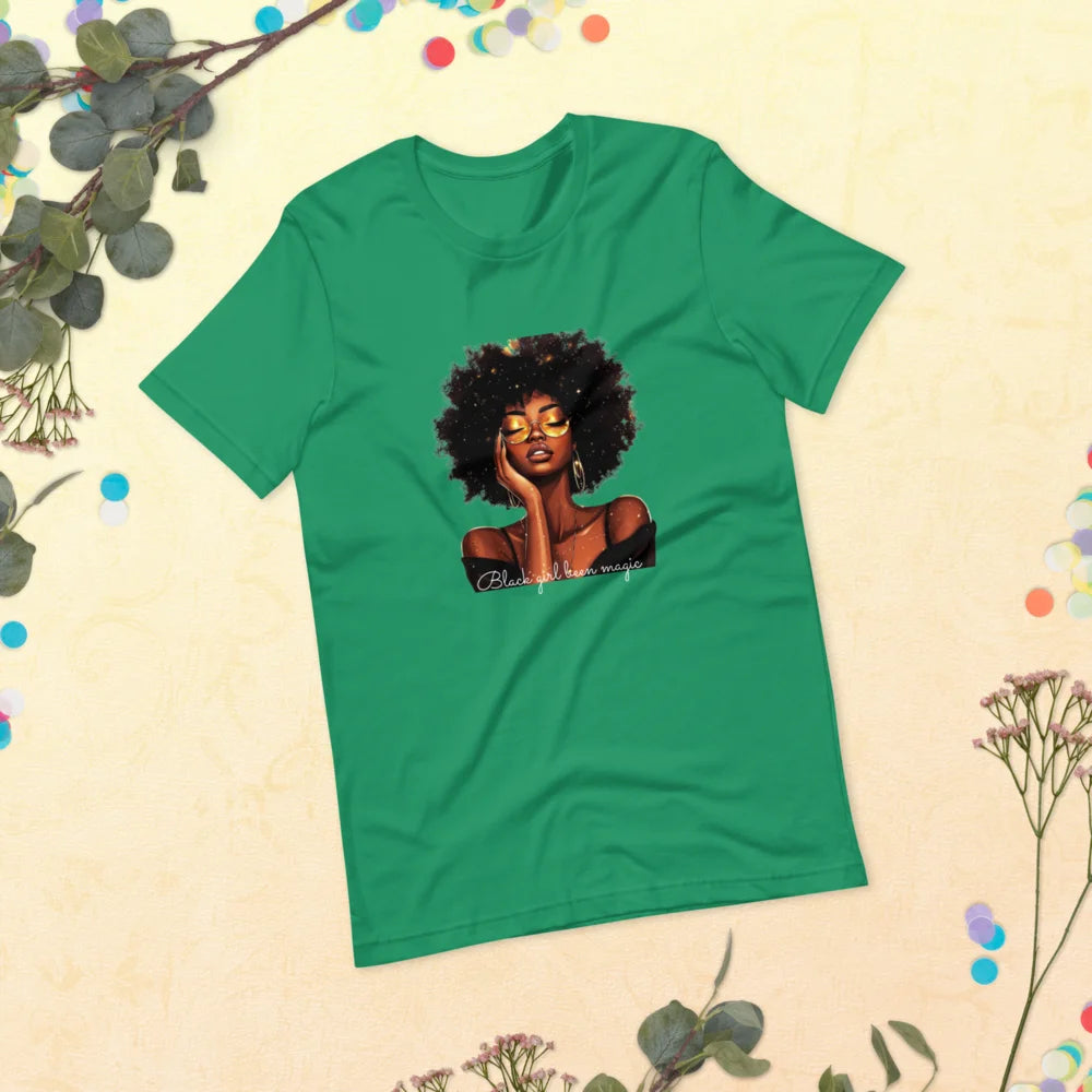 Celebrate Black History & Melanin Power | Black Girl Been Magic T-Shirt | Afro-American Pride & Natural Hair Vintage Tees | Black History T-Shirt for Women