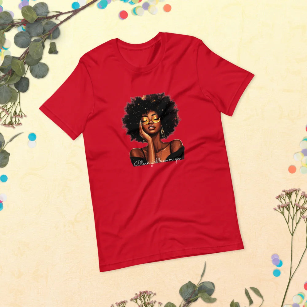 Celebrate Black History & Melanin Power | Black Girl Been Magic T-Shirt | Afro-American Pride & Natural Hair Vintage Tees | Black History T-Shirt for Women