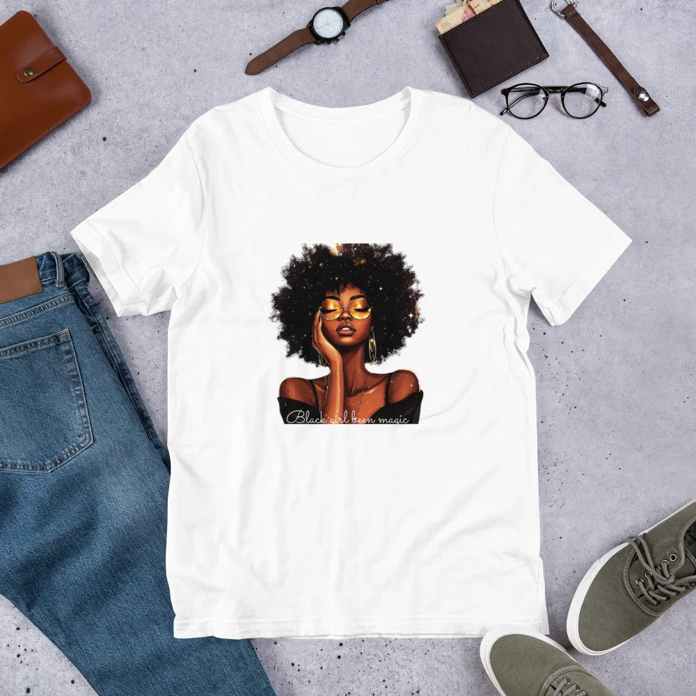 Celebrate Black History & Melanin Power | Black Girl Been Magic T-Shirt | Afro-American Pride & Natural Hair Vintage Tees | Black History T-Shirt for Women