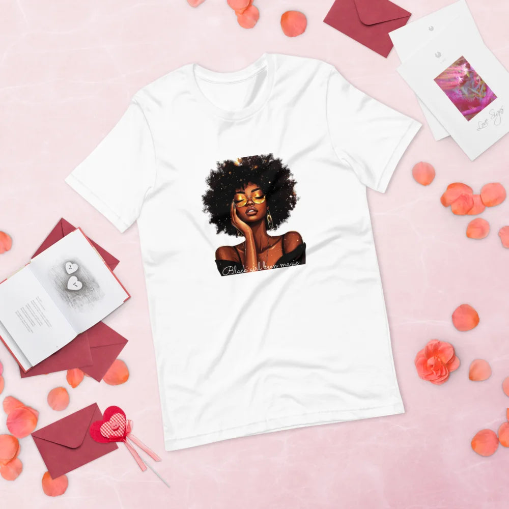 Celebrate Black History & Melanin Power | Black Girl Been Magic T-Shirt | Afro-American Pride & Natural Hair Vintage Tees | Black History T-Shirt for Women