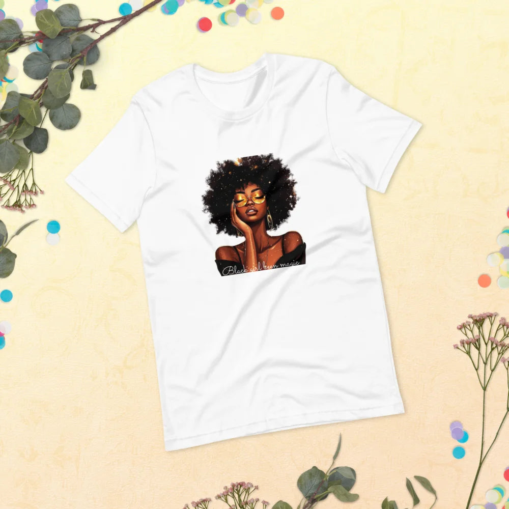 Celebrate Black History & Melanin Power | Black Girl Been Magic T-Shirt | Afro-American Pride & Natural Hair Vintage Tees | Black History T-Shirt for Women