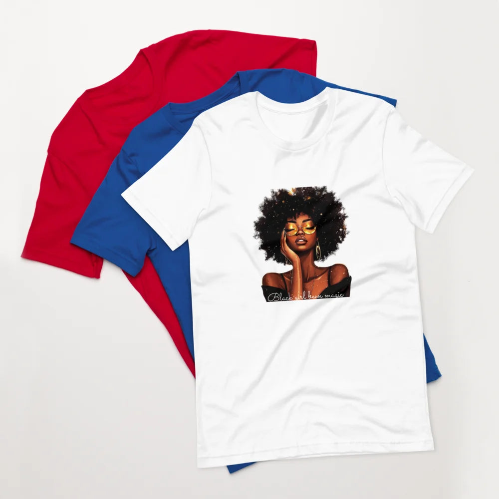 Celebrate Black History & Melanin Power | Black Girl Been Magic T-Shirt | Afro-American Pride & Natural Hair Vintage Tees | Black History T-Shirt for Women