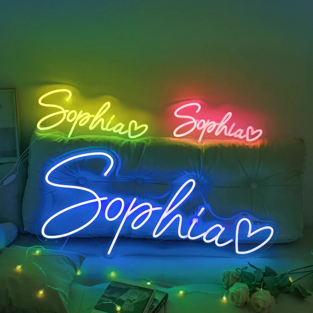 Custom Neon Name Sign - Personalised Blue Neon Letters Light