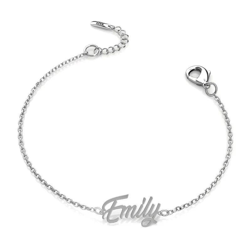 Sterling Silver Personalised Name Bracelet, Custom Made Name Bracelet, Name Jewellery Gold/Silver/Rose Gold