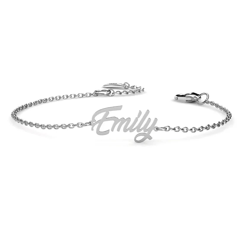 Sterling Silver Personalised Name Bracelet, Custom Made Name Bracelet, Name Jewellery Gold/Silver/Rose Gold