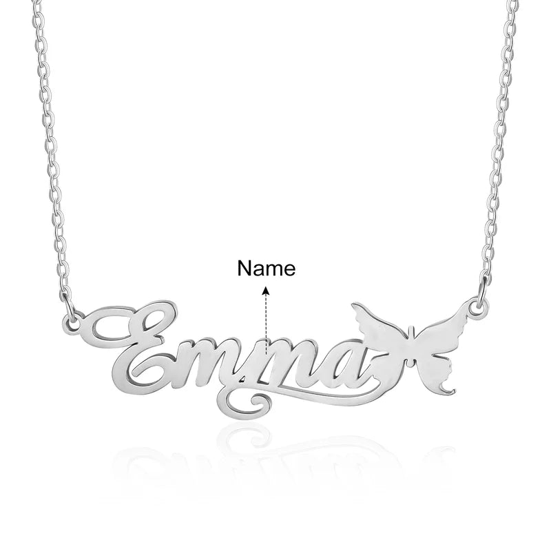 Sterling Silver Name Necklace, Personalised Name Jewellery, Custom Name Necklace Gold/Silver/Rose Gold