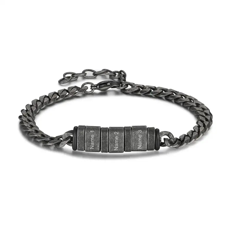 Engraved Men’s Name Bracelet | Personalised Men’s Bracelet