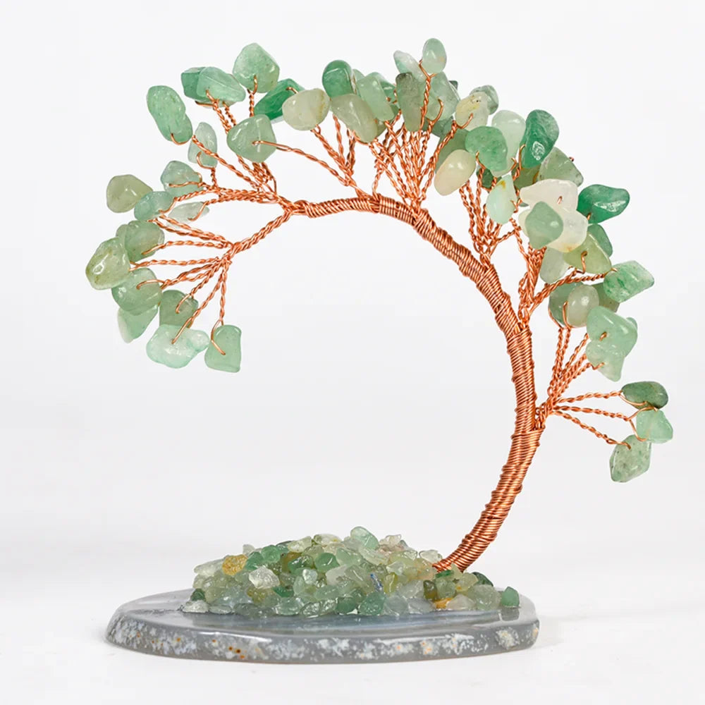 Green Aventurine Healing Crystal Tree - Tree with Crystals