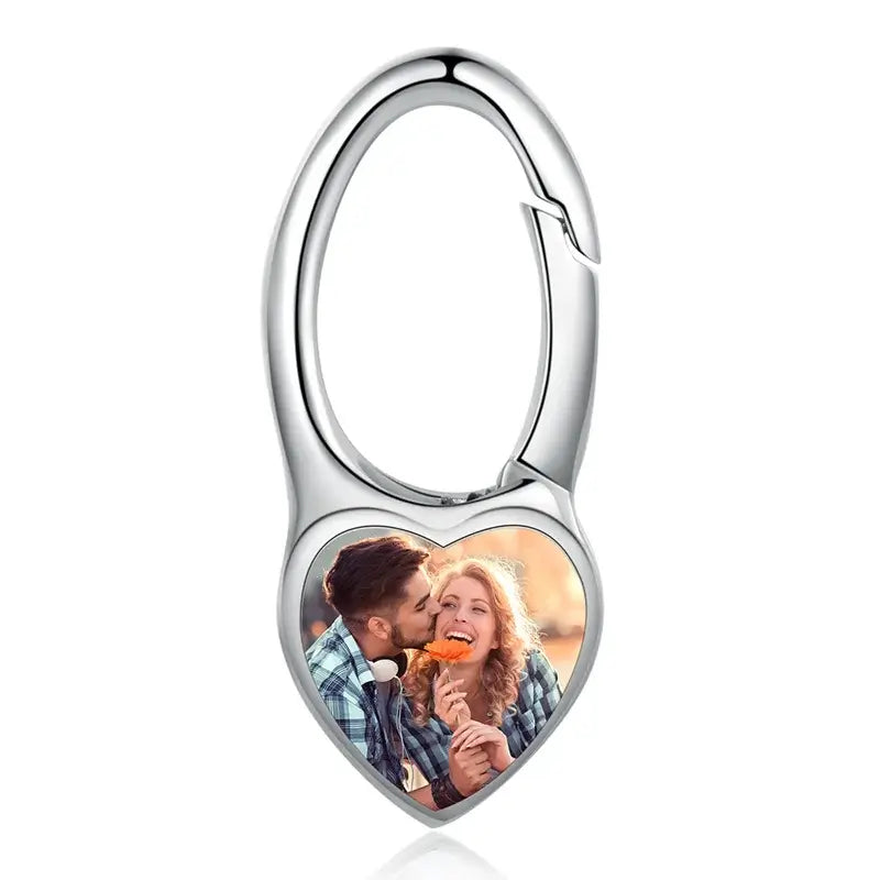 Heart Photo Personalised Keyring with Engraving