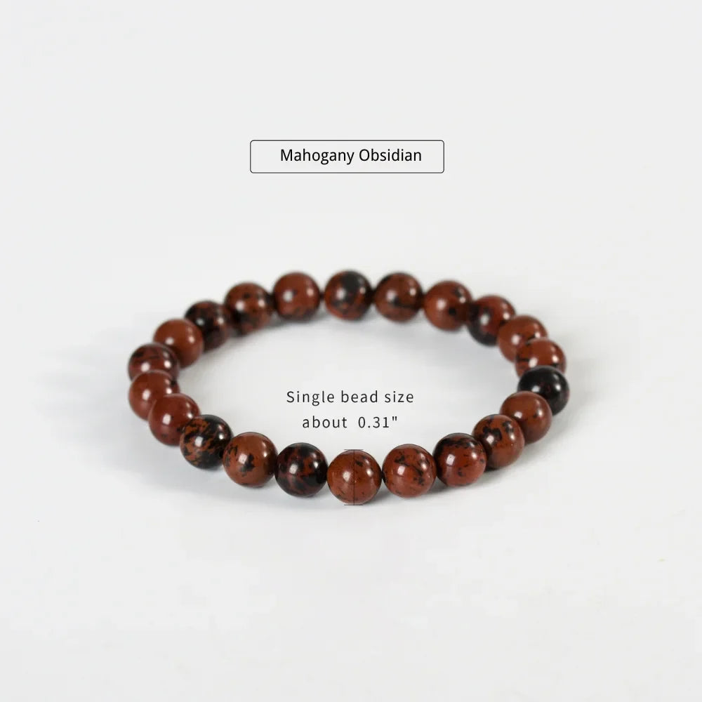 Mahogany Obsidian Healing Crystal Bracelet 8mm