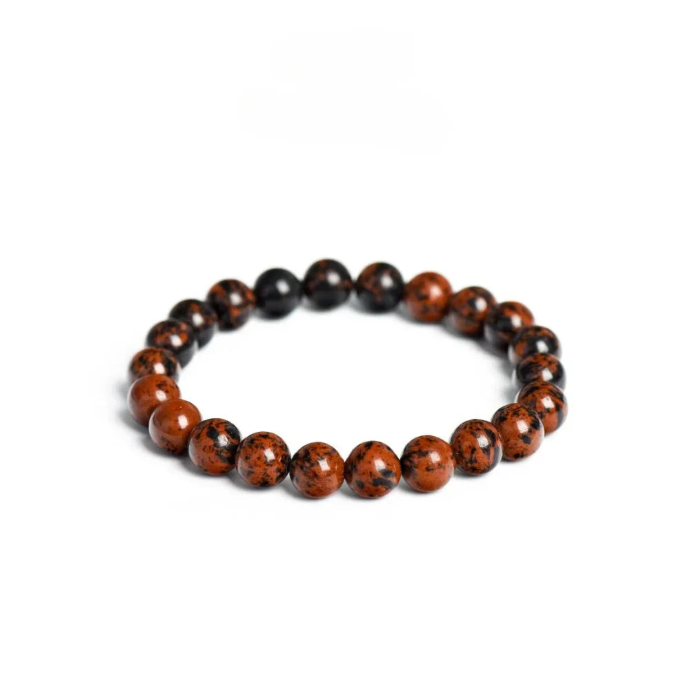 Mahogany Obsidian Healing Crystal Bracelet 8mm