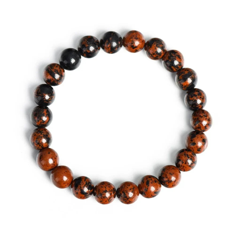 Mahogany Obsidian Healing Crystal Bracelet 8mm