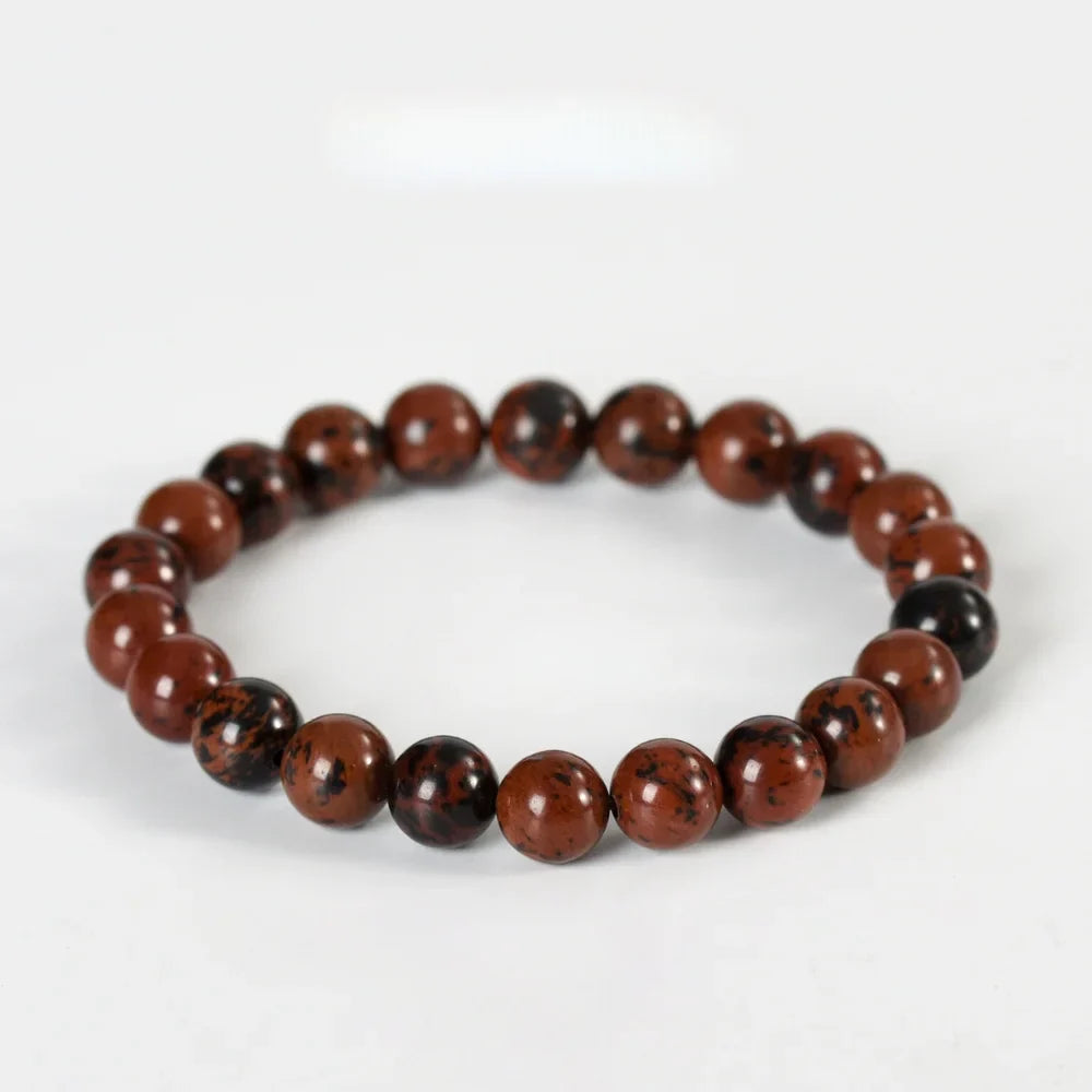 Mahogany Obsidian Healing Crystal Bracelet 8mm