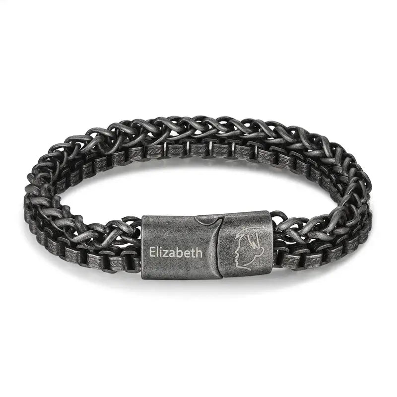 Men's Name Bracelet | Men's Engraved Bracelet | Stainless Steel