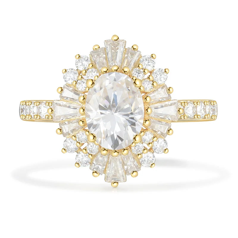 Moissanite Engagement Ring Oval Shaped