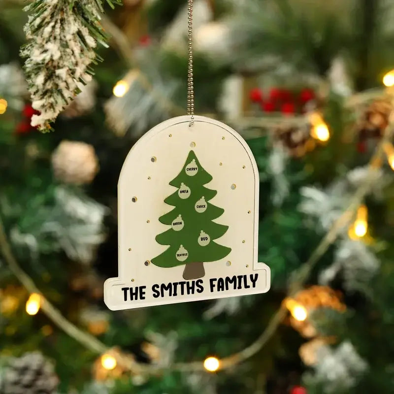 Personalised Christmas Tree Ornament with 2-6 Names