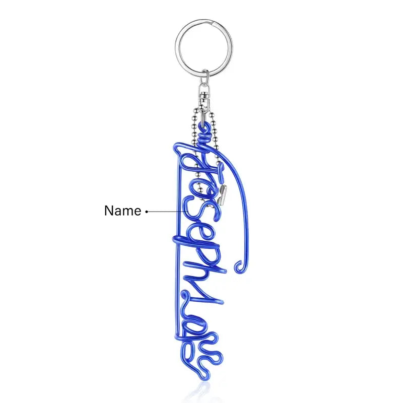 Minimalist Personalised Name Keyring Handmade