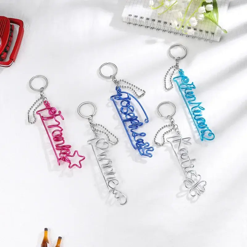 Minimalist Personalised Name Keyring Handmade