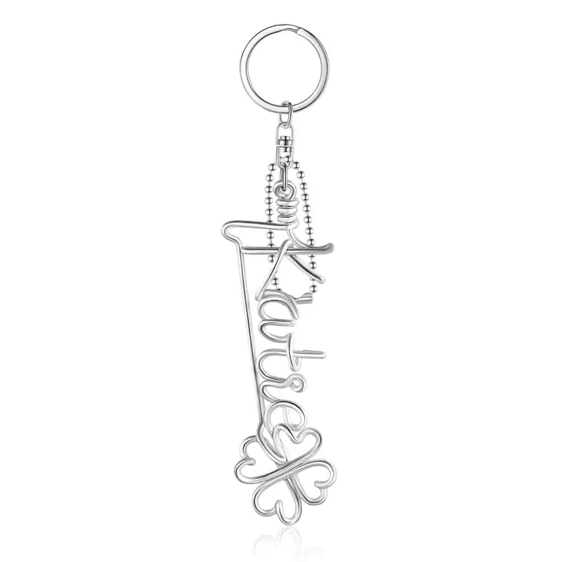 Minimalist Personalised Name Keyring Handmade