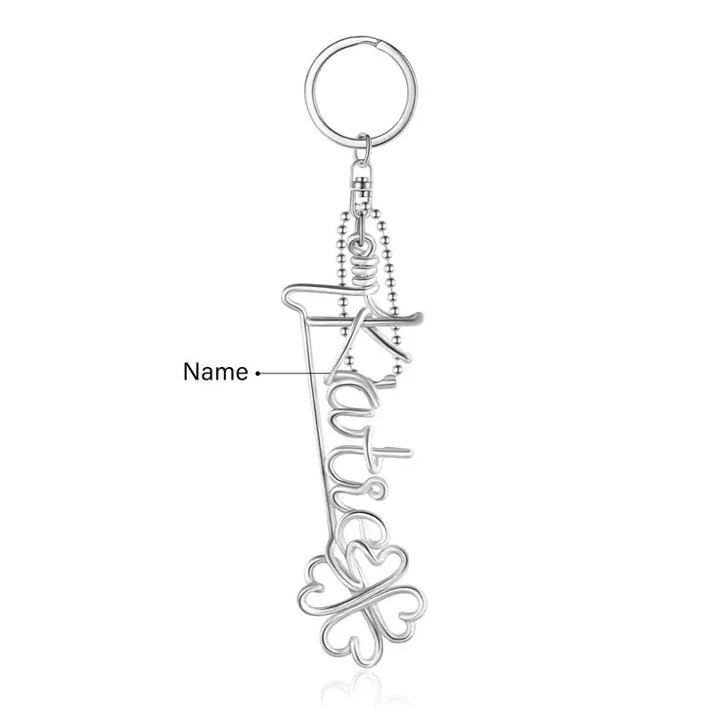 Minimalist Personalised Name Keyring Handmade