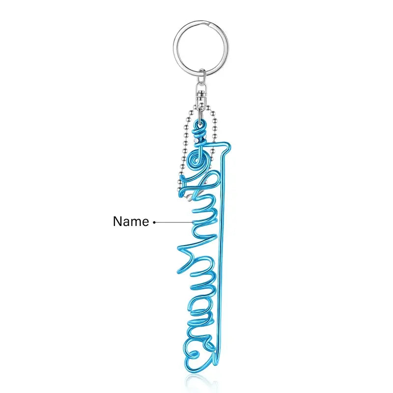 Minimalist Personalised Name Keyring Handmade