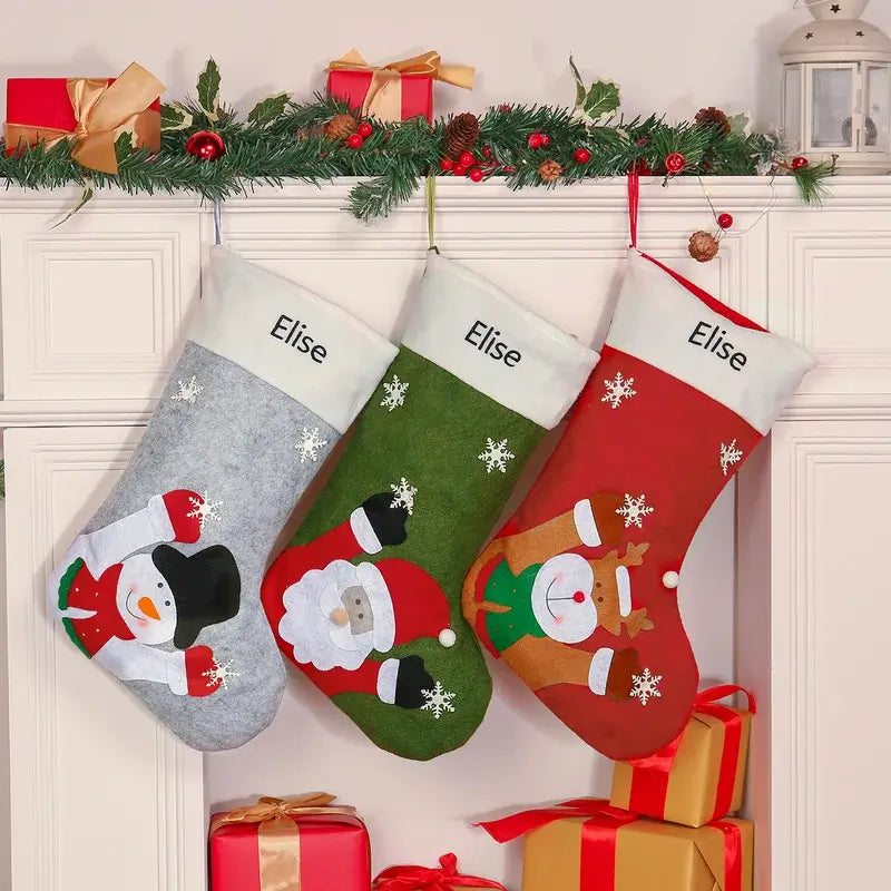 Personalised Christmas Stockings | Personalised Name Stockings Decoration