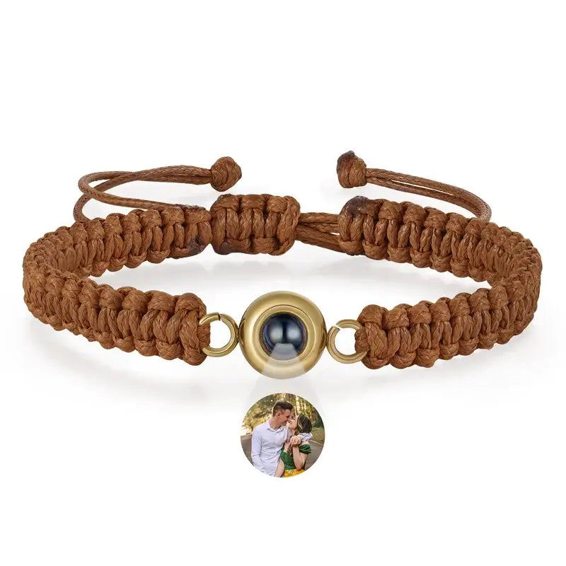 Photo Projection Braided Bracelet | Bracelet with Picture Inside