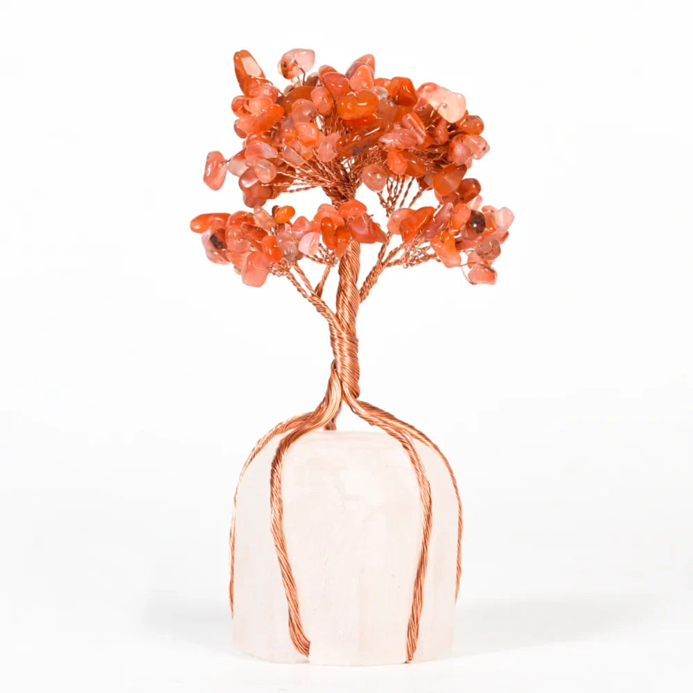 Red Onyx Crystal Tree with Crystals