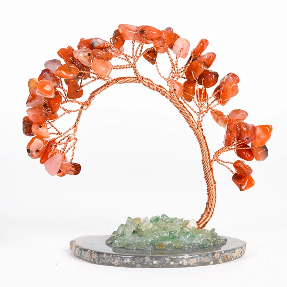 Red Onyx Healing Crystal Tree - Tree with Crystals