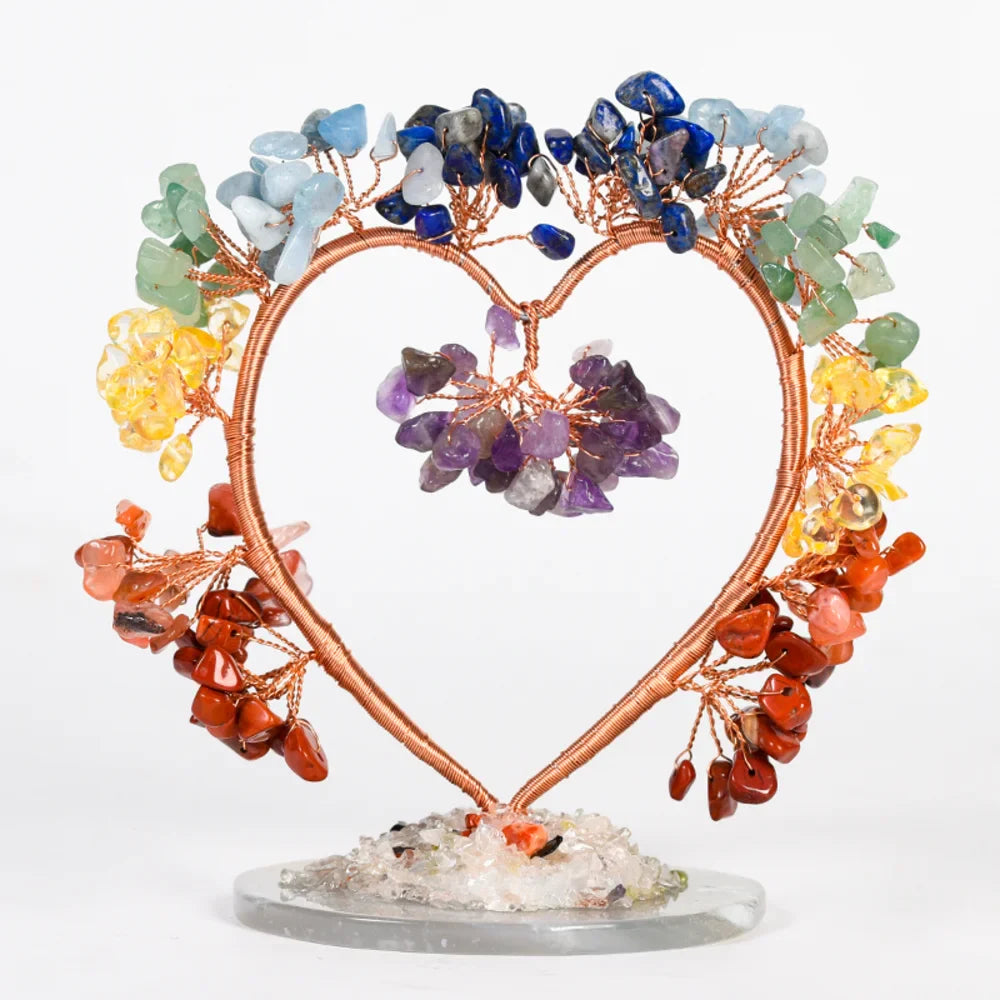 Seven Chakra Heart Crystal Tree