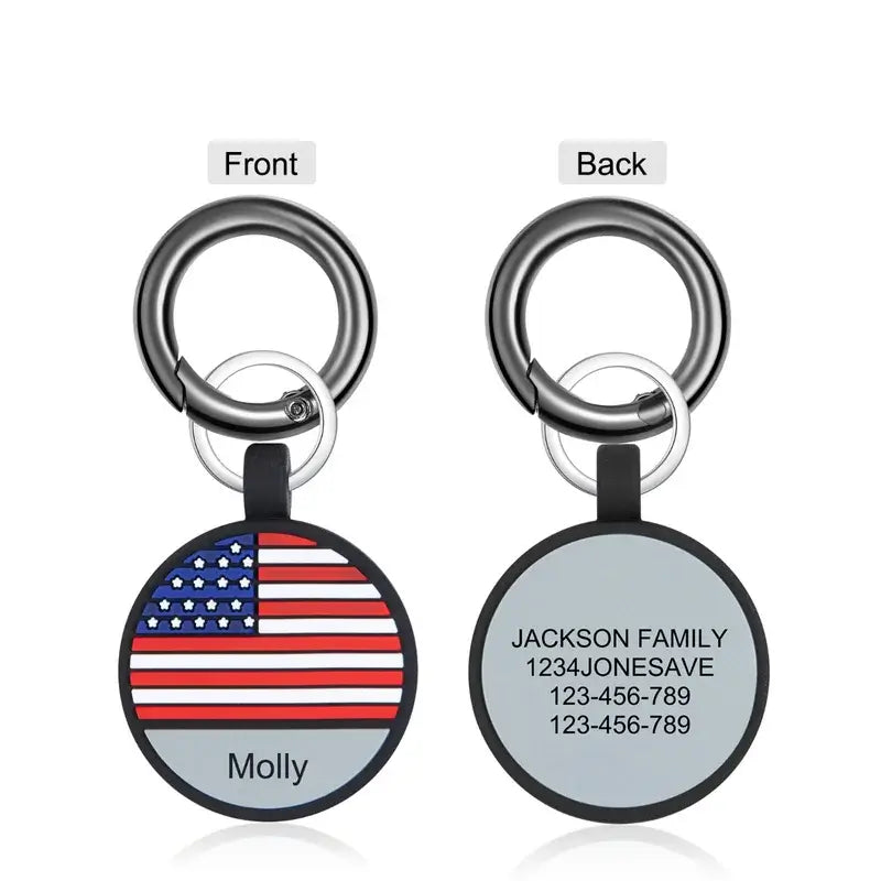 Silica Gel Flag Personalised Dog Tag