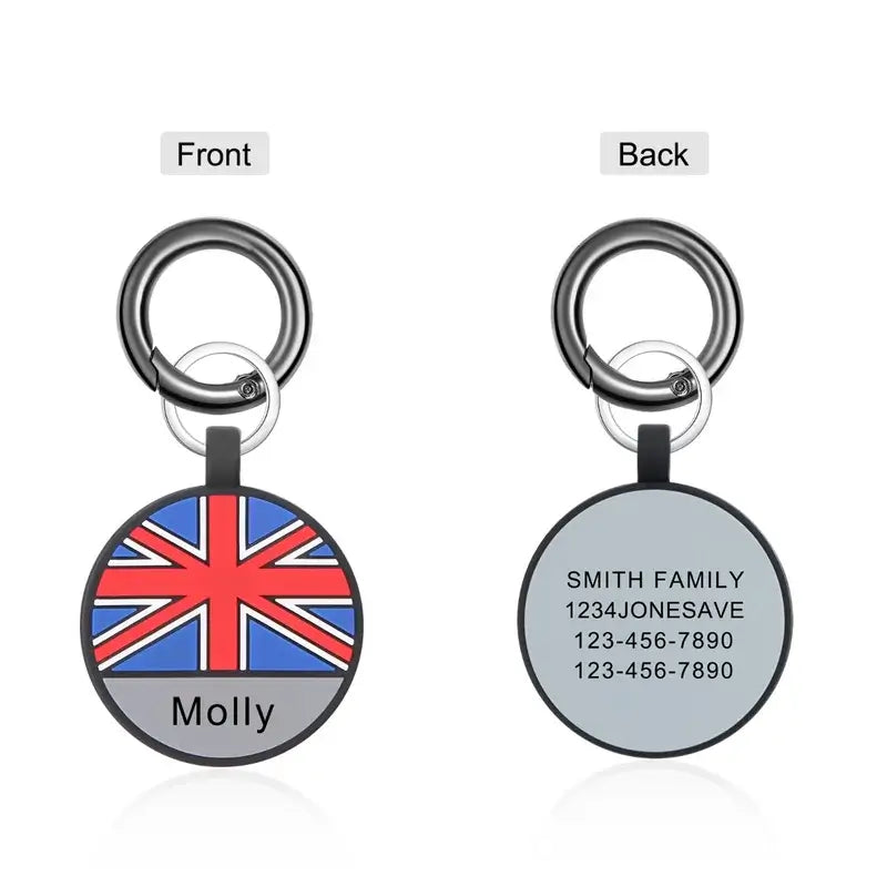 Silica Gel Flag Personalised Dog Tag