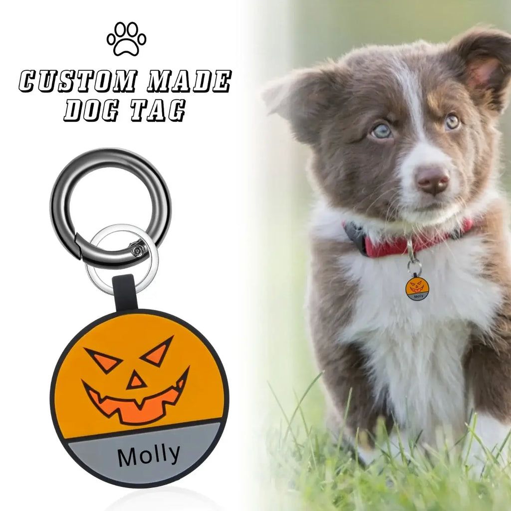 Silica Gel Halloween Personalised Dog Tag