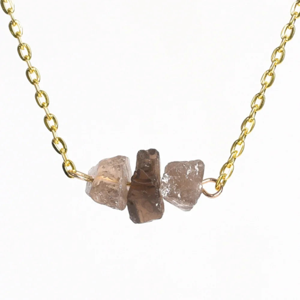 Smoky Quartz Raw Crystal Necklace