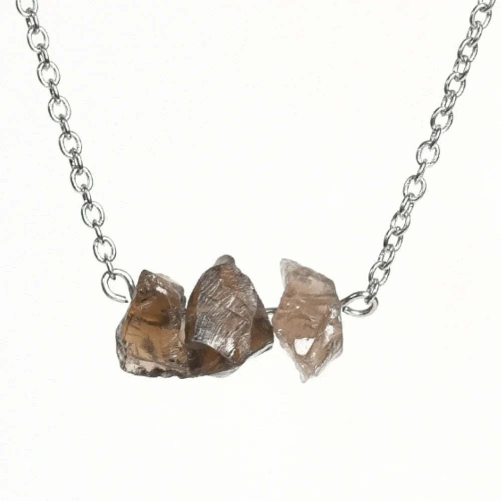 Smoky Quartz Raw Crystal Necklace