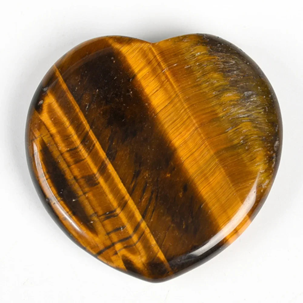 Tiger Eye Worry Stone - Heart Shaped