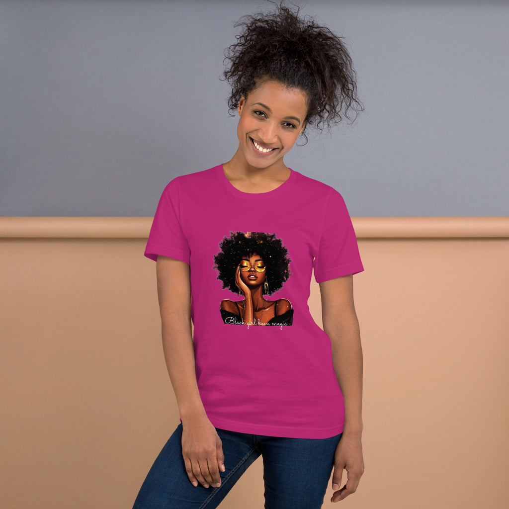 Celebrate Black History & Melanin Power | Black Girl Been Magic T-Shirt | Afro-American Pride & Natural Hair Vintage Tees | Black History T-Shirt for Women