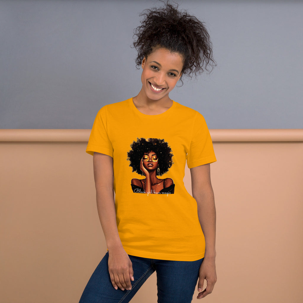 Celebrate Black History & Melanin Power | Black Girl Been Magic T-Shirt | Afro-American Pride & Natural Hair Vintage Tees | Black History T-Shirt for Women