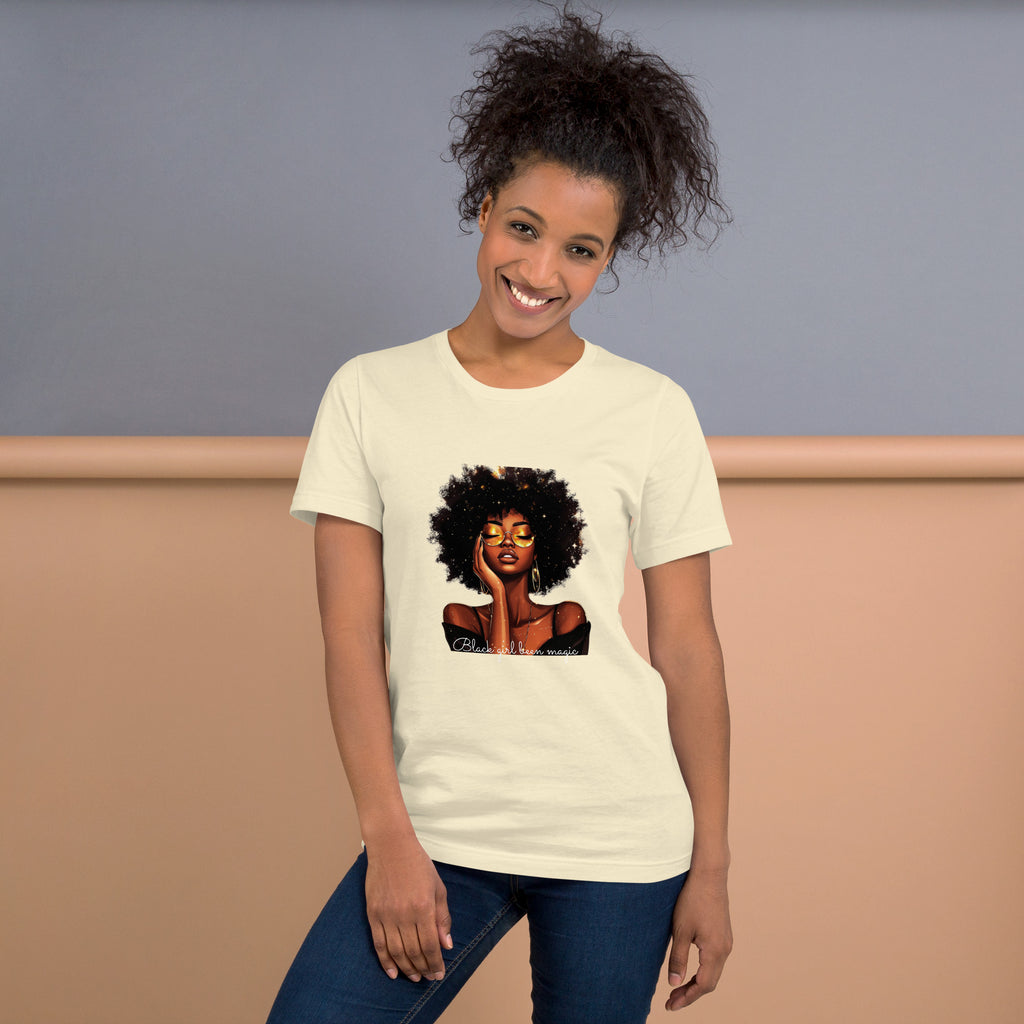 Celebrate Black History & Melanin Power | Black Girl Been Magic T-Shirt | Afro-American Pride & Natural Hair Vintage Tees | Black History T-Shirt for Women