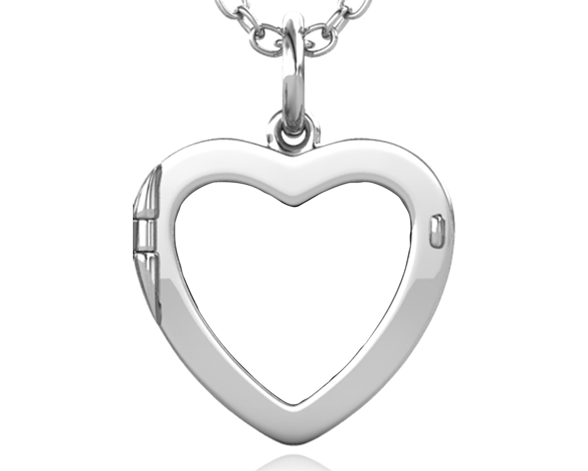 Personalised Heart Locket with Photo - Locket with Picture Inside - Sterling Silver