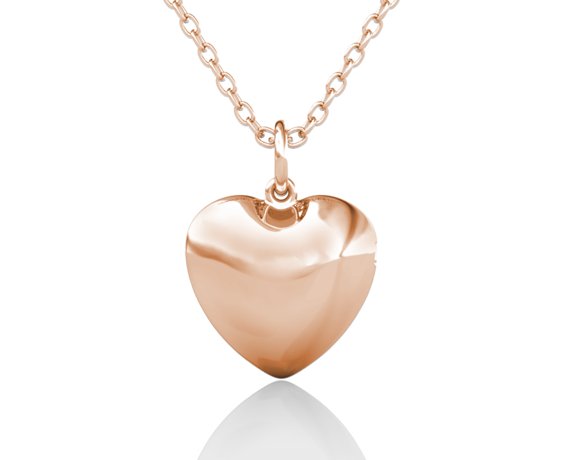 Rose Gold Locket Necklace - Heart Locket with Photo