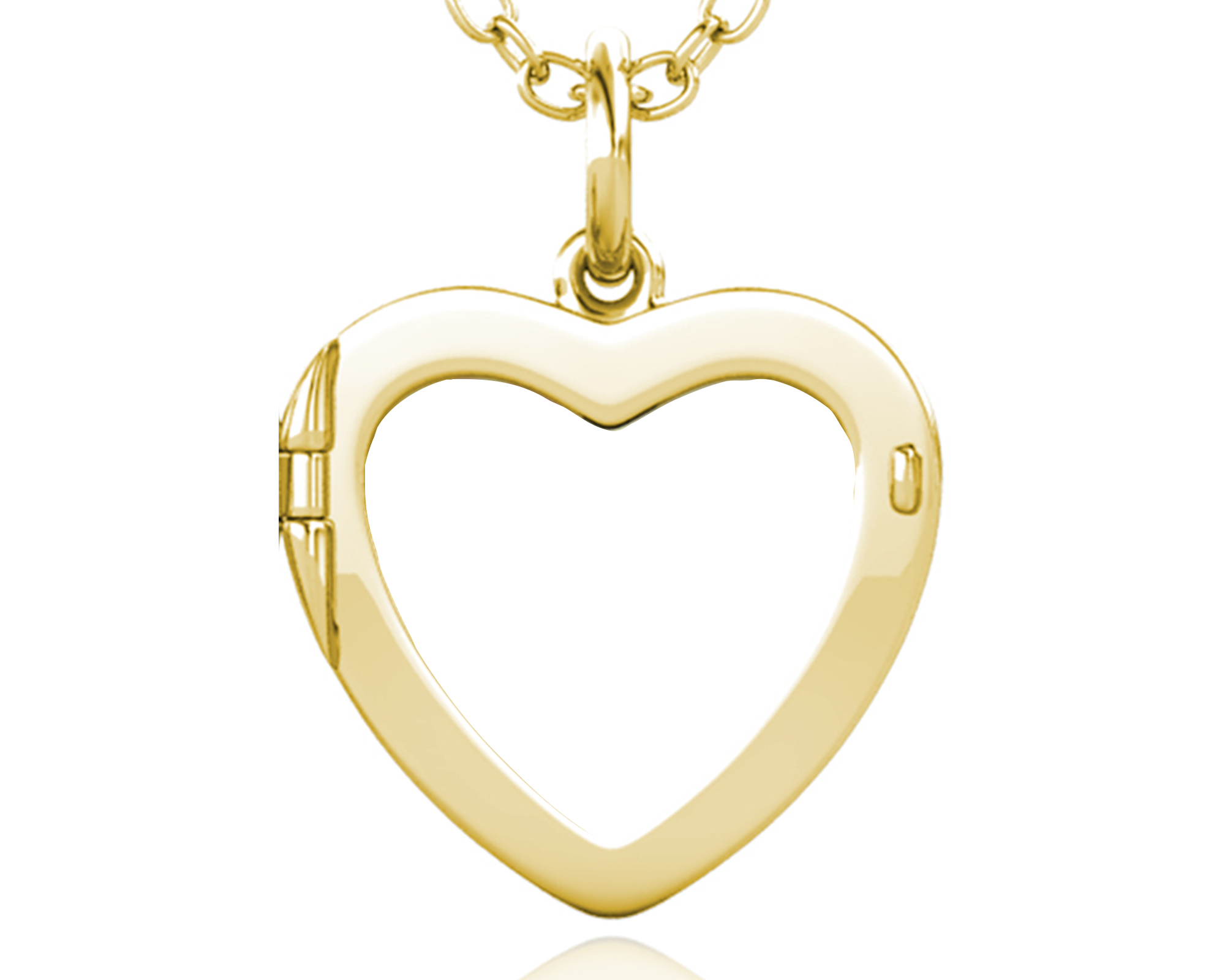 Personalised Heart Locket with Photo - Locket with Picture Inside - Gold