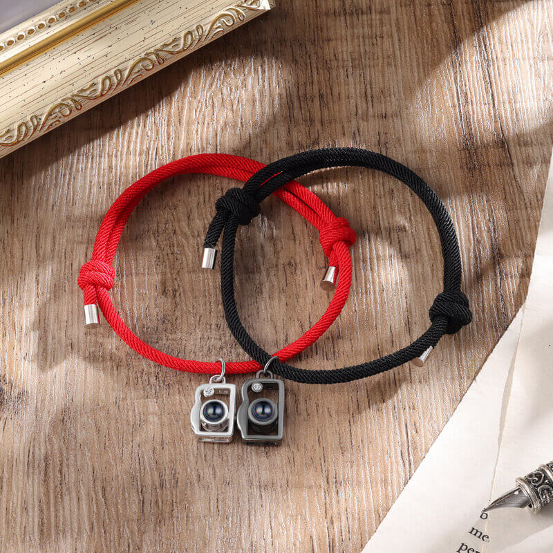 Couple Photo Projection Bracelets Camera Charms