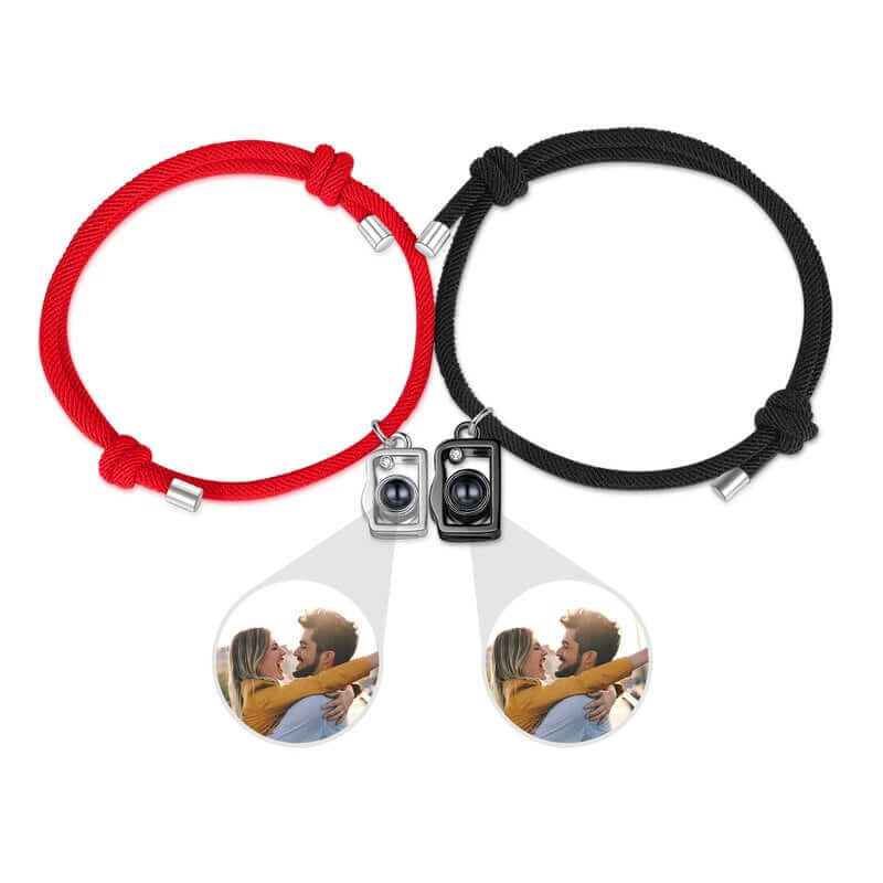 Couple Photo Projection Bracelets Camera Charms