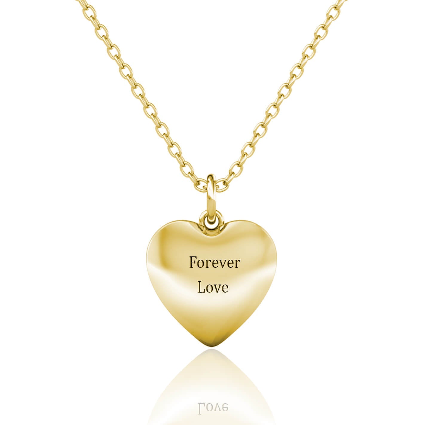 Personalised Heart Locket with Photo - Locket with Picture Inside - Gold